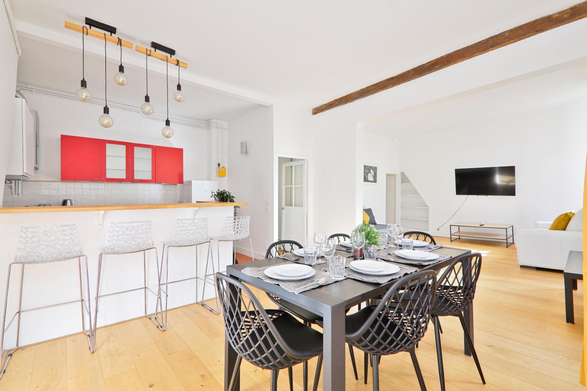 Appartement Mezzanine Quartier Chatelet Les Halles 4 Free Netflix Paris Dış mekan fotoğraf